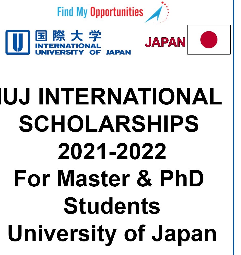 Japan international university scholarship master program and PhD