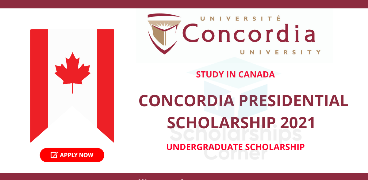 Concordia Presidential Scholarship 2022 in Canada Full Funded