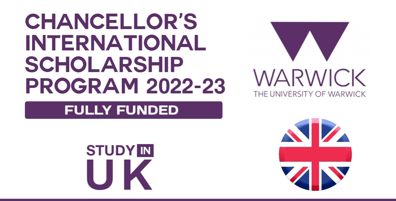 Chancellor’s International Scholarship Program 202223 Study in the UK