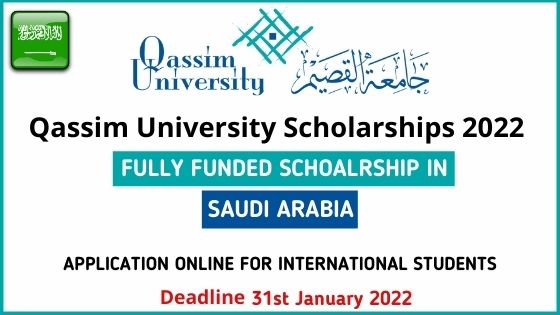 Study In Saudi Arabia 2022 Qassim University Scholarships