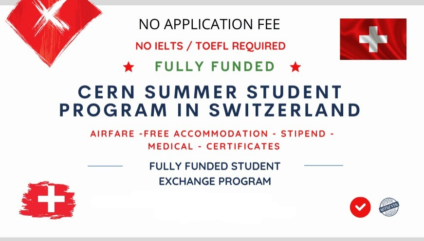 CERN Administrative Student Program 2023 Switzerland Fully Funded