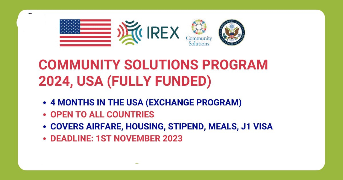 Community Solutions Program 2024 in the USA | Fully Funded